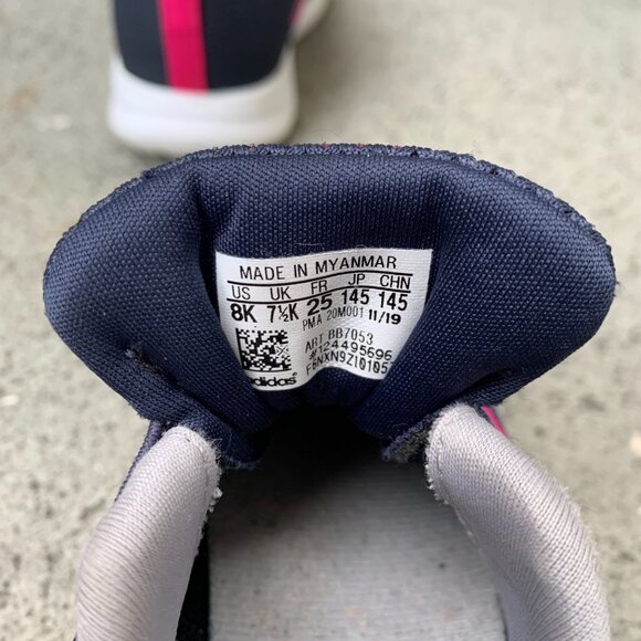 ADIDAS Slip On Sneakers Girls 8 8K Running Shoes Blue Lite Racer Toddler Girl - Picture 7 of 8